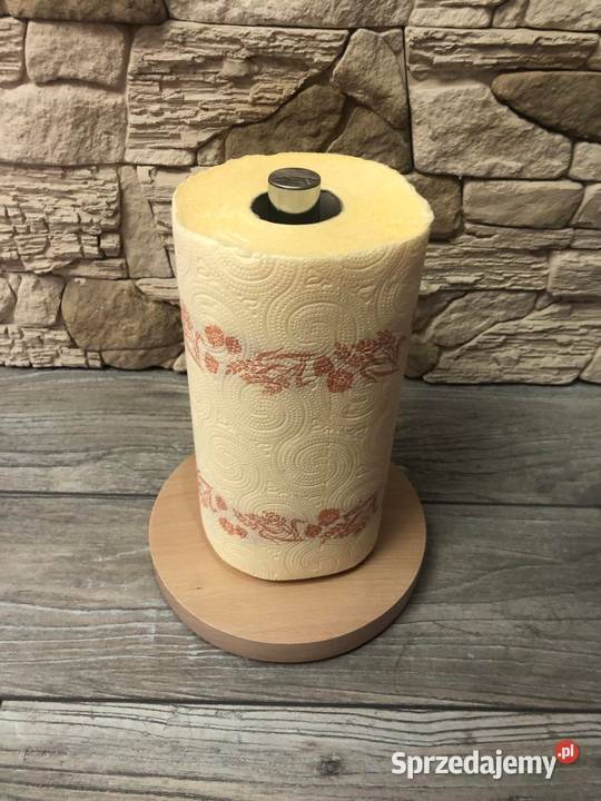 Stojak drewniany EKO na ręcznik papierowy wielokolorowy Dębica