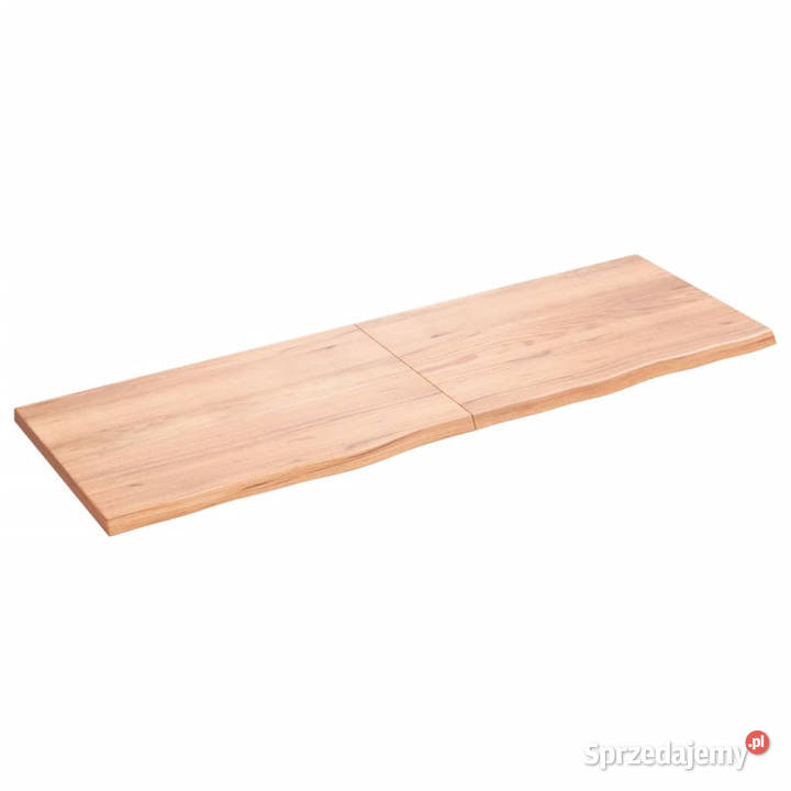 Blat do stołu jasnobrązowy 180x60x24 lite drewno Warszawa