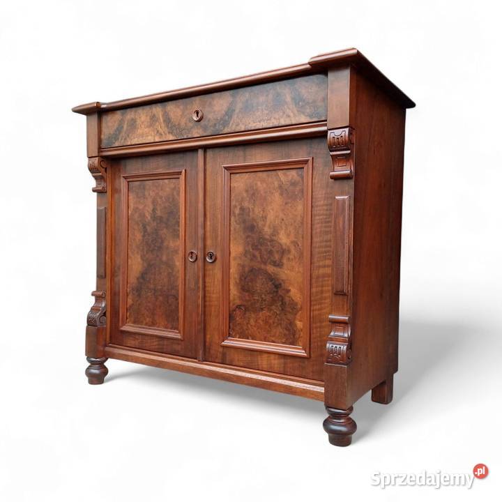 Komoda eklektyczna orzech czeczot renowacji Suchorzew