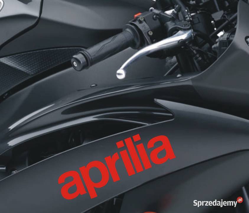 APRILIA 30x11 czerwone proste naklejki na Kraków sprzedam