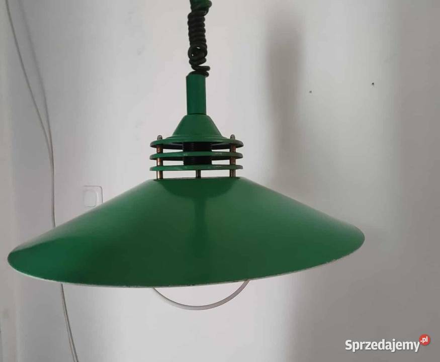 Lampa wisząca zielona metalowa loft PRL Dom i Ogród Gdańsk