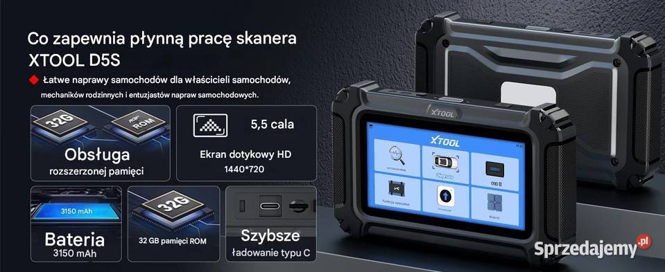 XTOOL D5S Tester diagnostyczny CANFD Polski