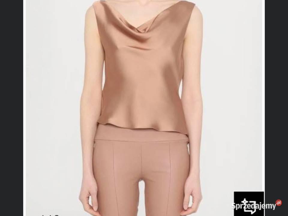 Top Bluzka Damska NORMA KAMALI 36 Nowa brązowy/beżowy Nowa Sól