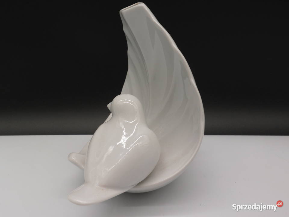 Wazon z ptakiem TIRSCHENREUTH Biały Raszków