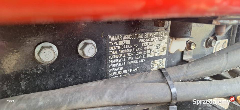 Traktorek ciągnik Yanmar hako 2100da Iseki łódzkie Gorzkowice