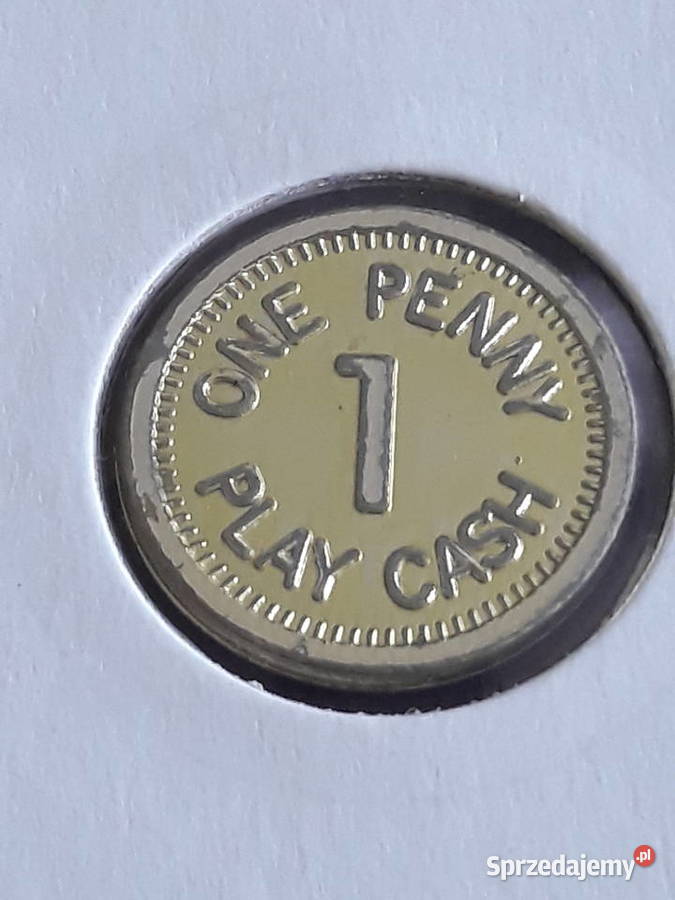 Żeton One penny play cash Anglia Konin sprzedam