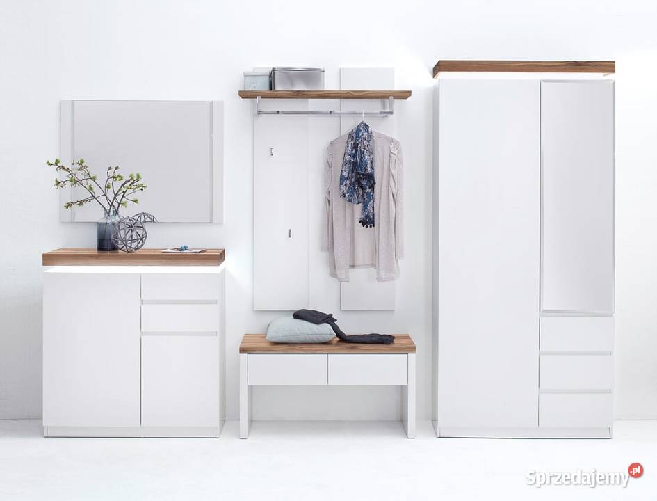 Romina ławka do przedpokoju biały lakier matowy