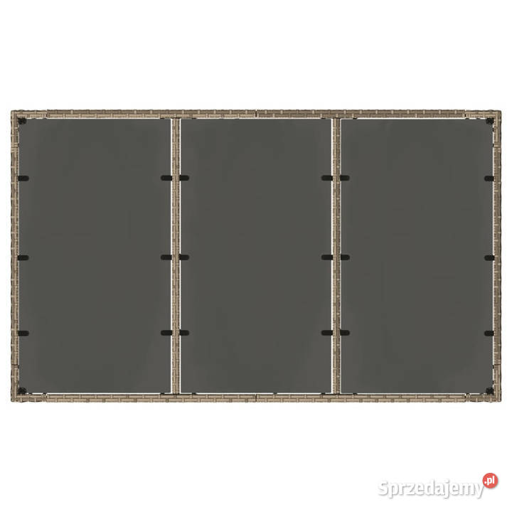 Stół ogrodowy ze szklanym blatem szary 150x90x75 mazowieckie Warszawa