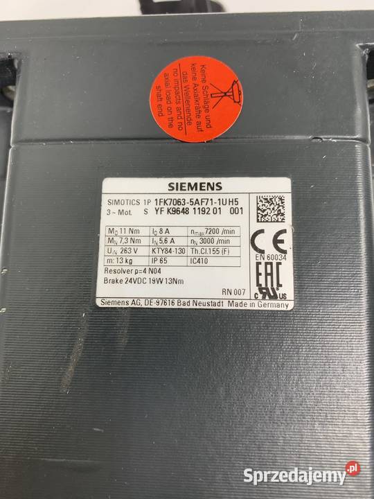 Siemens 1FK70635AF711UH5 Servomotor Warszawa sprzedam