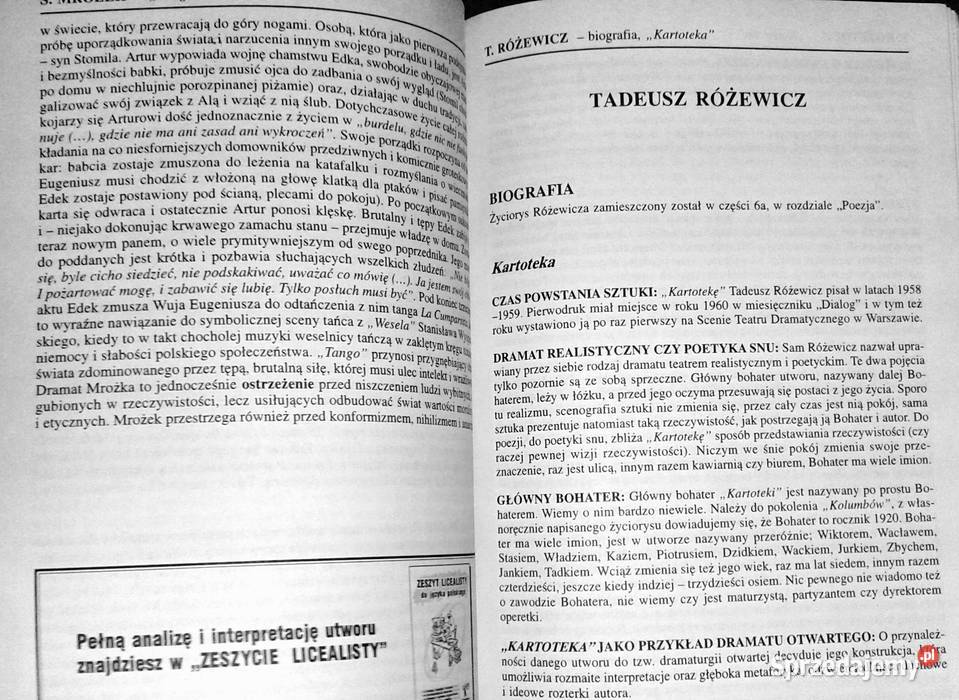 Ściąga 6b Polska literatura współczesna 1956 Chełm