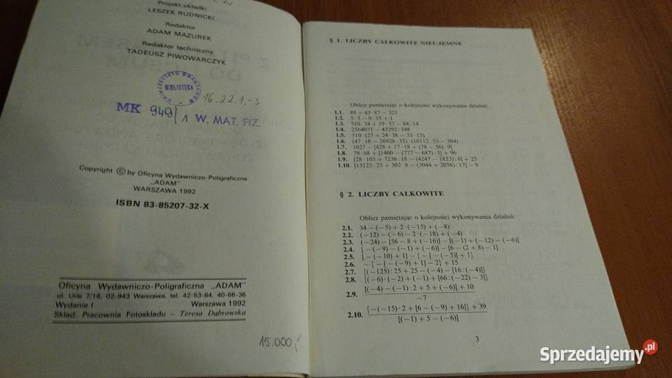Z Pitagorasem do liceum zadania i ćwiczenia skrypt, zeszyt ćwiczeń, zbiór zadań, testów Gdańsk
