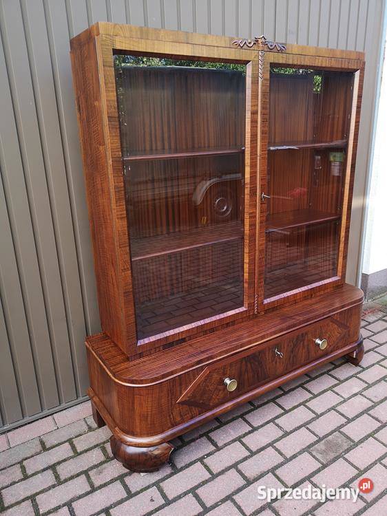 Witryna Biblioteka Serwantka ARTDECO Orzech