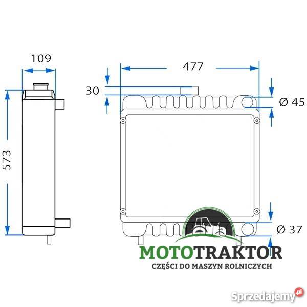 Chłodnica wody Fiat 580 680 780 7090 8090 9090 Łążynek