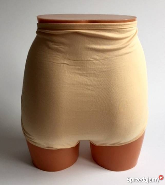 FIGI MAJTKI Bambusowe WYSOKIE r 5XL duży rozmiar biały Polanki