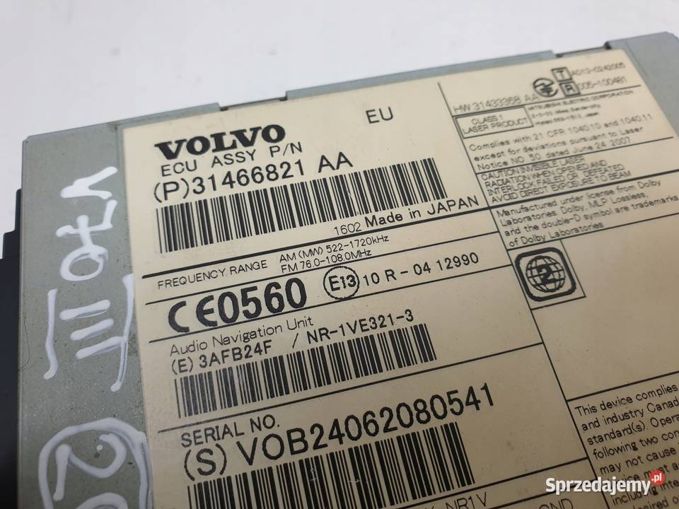 Volvo XC70 V70 III S80 II RADIO CD NAWIGACJA Chełm