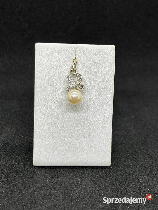 Złota zawieszka pr 583 112g z perłą Elbląg