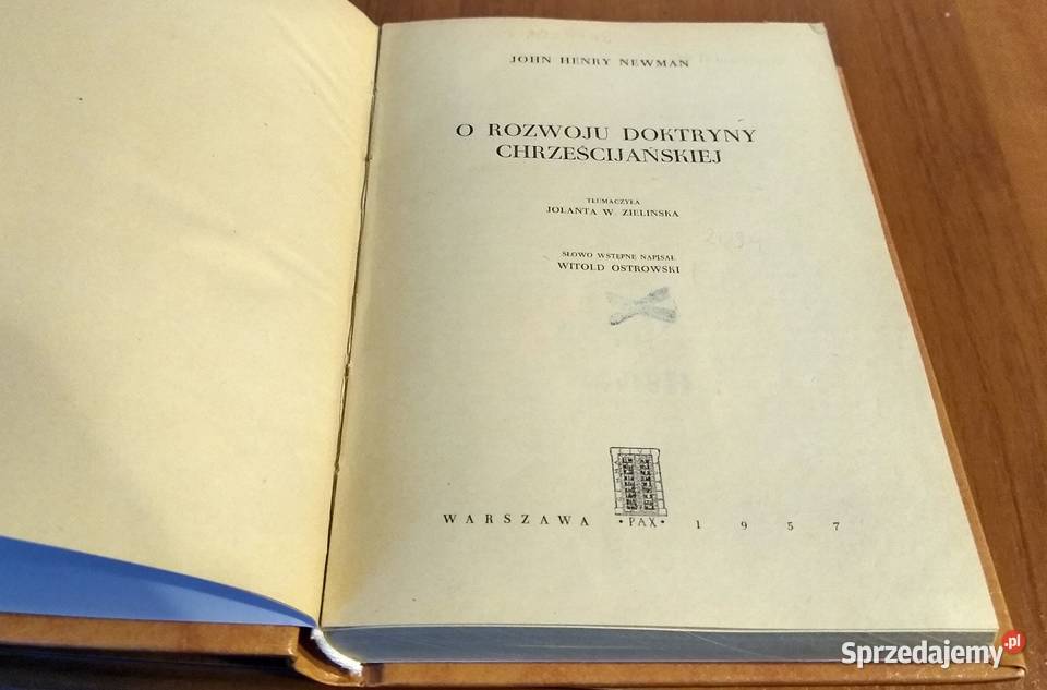 O rozwoju doktryny chrześcijańskiej John Henry Gdańsk