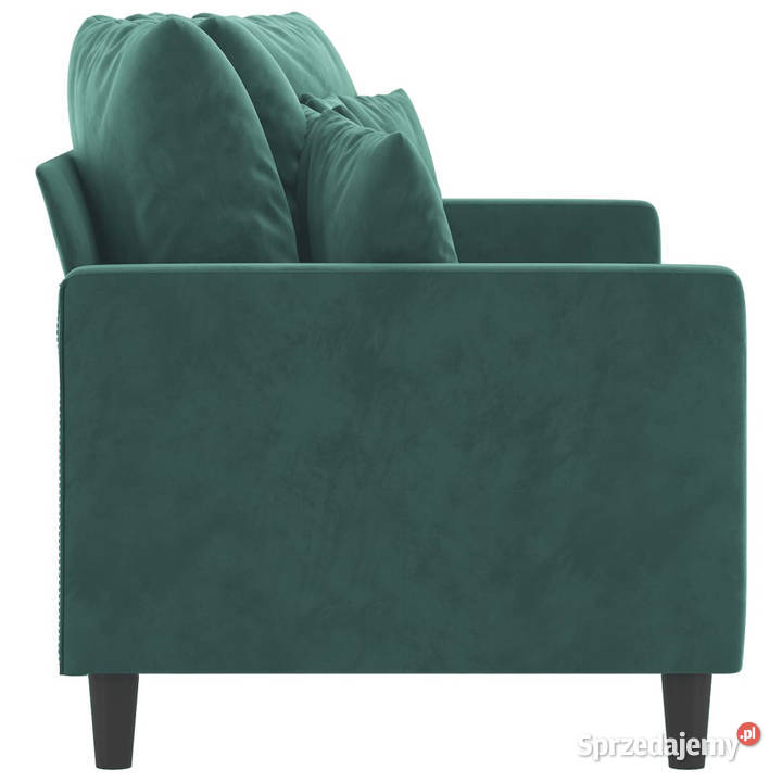 Sofa 2osobowa ciemnozielona 140 tapicerowana Warszawa