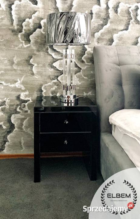 Szklana czarna szafka nocna Częstochowa