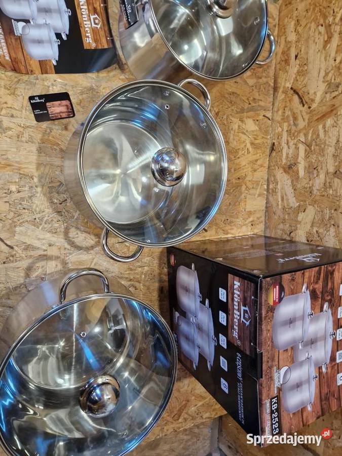 Zestaw dużych garnków 11135 17 L Klonberg KB2523 wielkopolskie Głogowa