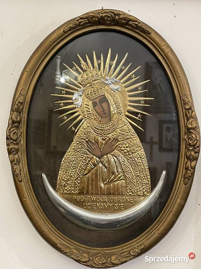 Ikona Matki Boskiej Ostrobramskiej pozłacana Kraków sprzedam