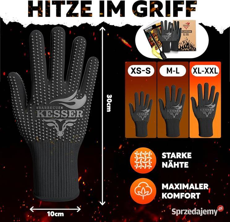 Rękawice ochronne do grilla kominka XLXXL Ruda Śląska