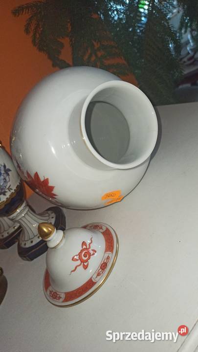 Wazon Amfora Urna Meissen Czerwony Smok Red pomorskie