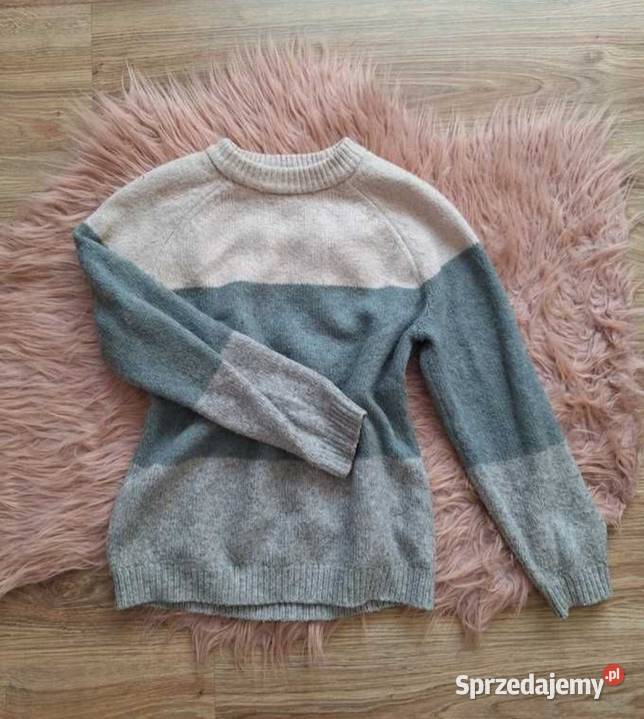 Piękny pastelowy beżowy miętowy sweterek Zara 36 Moda i Styl sprzedam