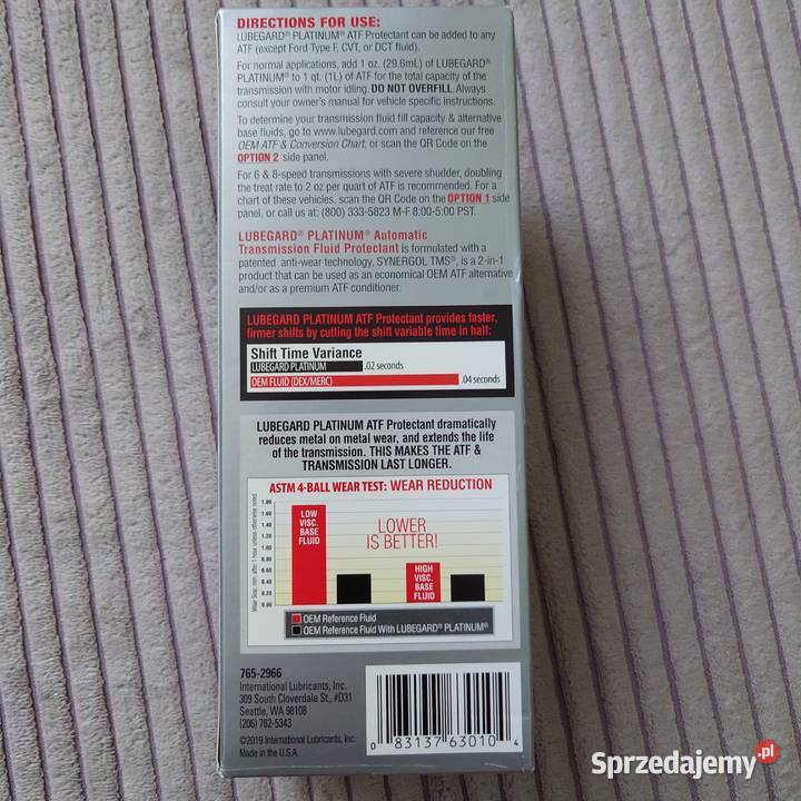 Lubegard Platinium do automatycznych skrzyń Warszawa