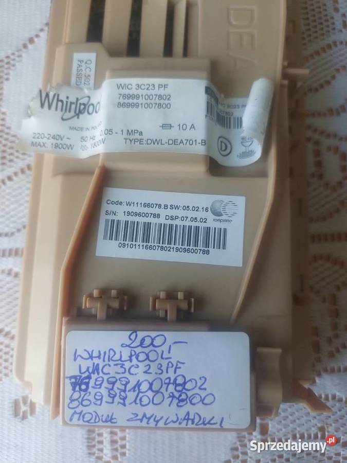 WHIRLPOOL WIC 3C23PF 769991007802 869991007800 Zmywarki Nowy Sącz