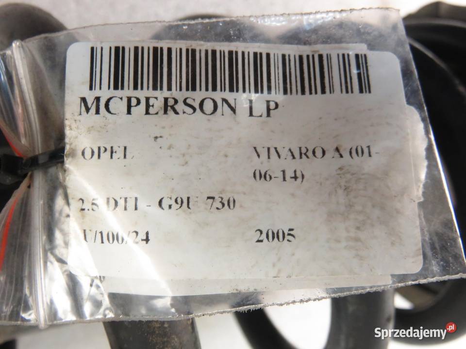 MCPERSON LEWY PRZEDNI OPEL VIVARO A 25 DTI osobowe małopolskie