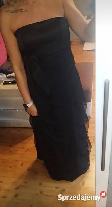 Sukienka studniówka czarna tiul łódzkie Sulmierzyce