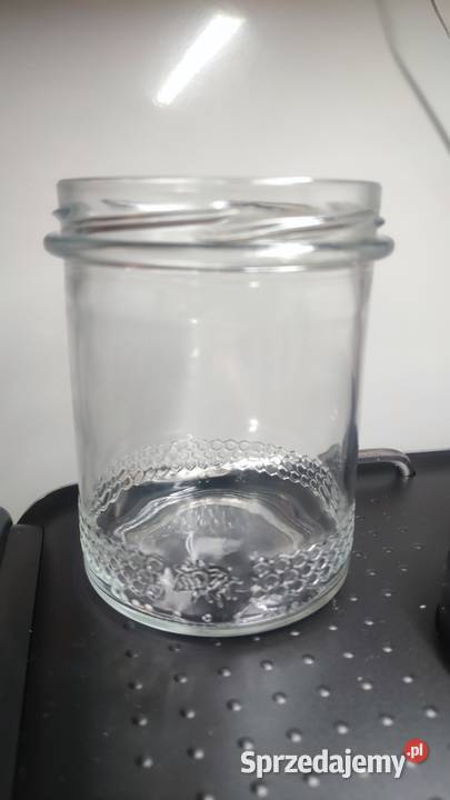 Słoik 400ml z grawerem plastra miodu 594 Pszczelarstwo Łódź