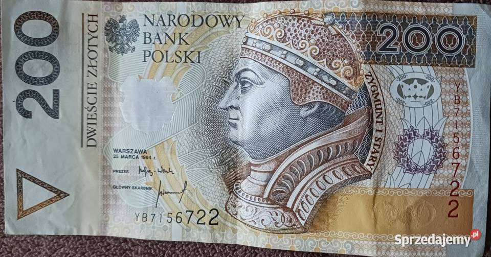 200 Zygmunt I Starypierwszy emisji 1994 r seria Konin