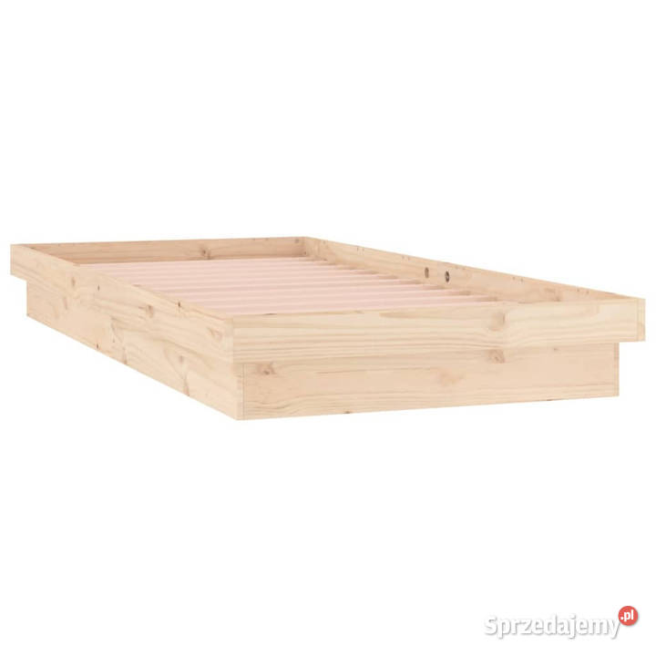 Rama łóżka z LED pojedyncza lite drewno 75x190 Łóżka Warszawa sprzedam