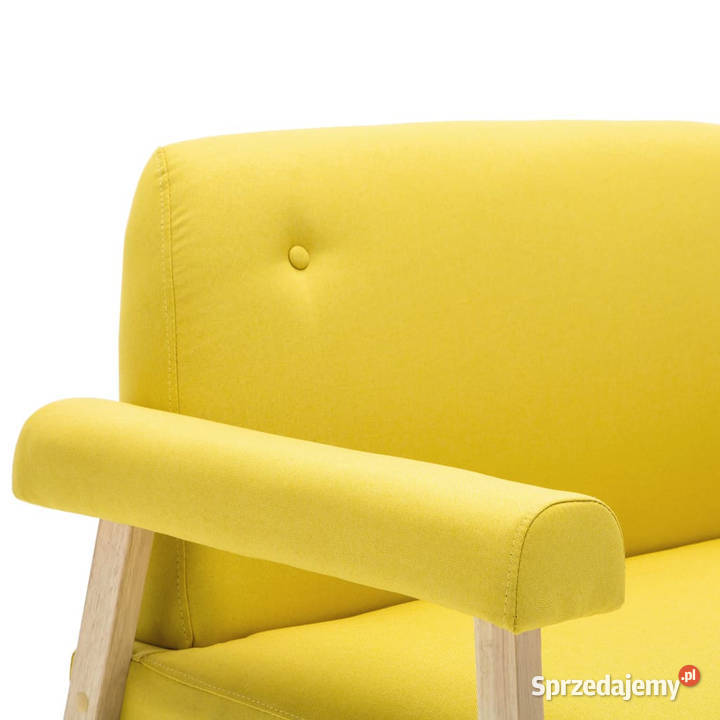 Sofa 2osobowa tapicerowana tkaniną żółta mazowieckie Warszawa sprzedam
