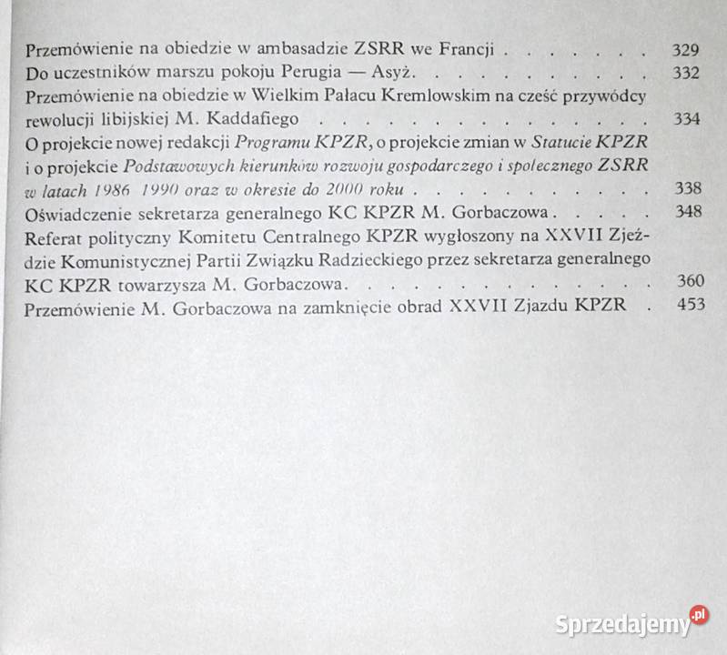 Artykuły i przemówienia Michaił Gorbaczow Pozostałe Chełm sprzedam