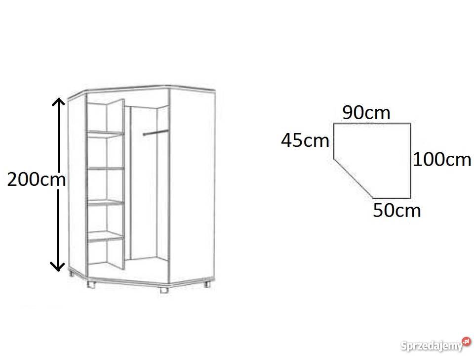 Szafa narożna olcha 200cm Kraków