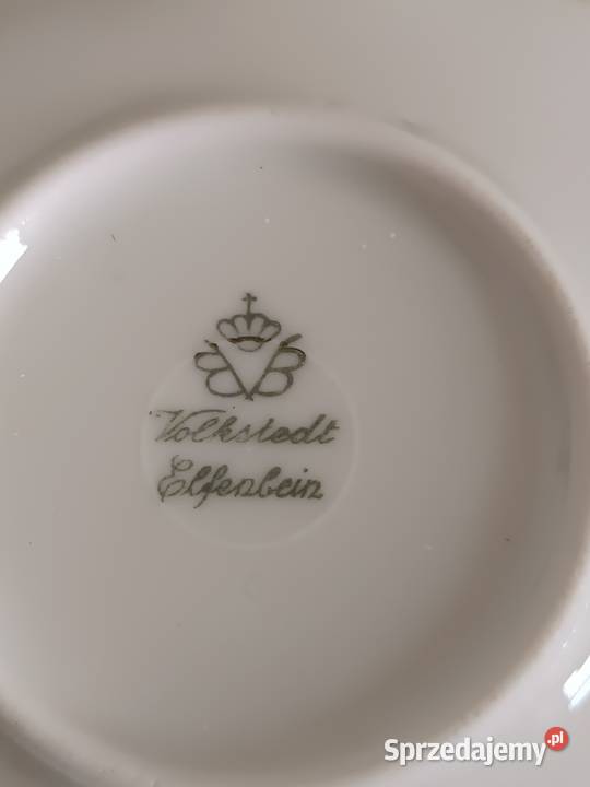 Mała filiżanka porcelanowa Volkstedt Elfenbein małopolskie Gorlice