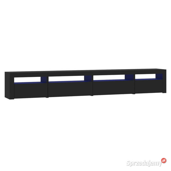 Szafka pod TV z oświetleniem LED czarna Warszawa