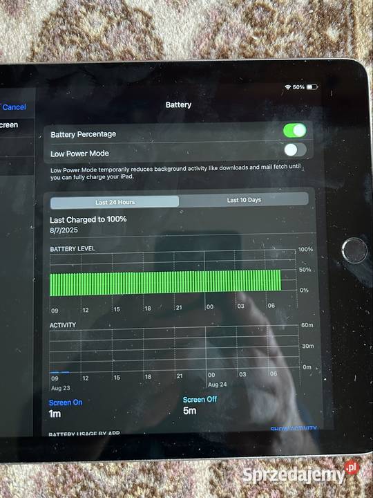 Ipad 6 generacji 32GB spacegray Przekątna ekranu 11