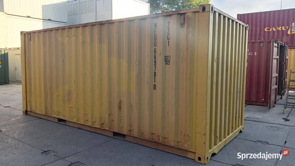 Kontener morski używany 6 metrowy 20 DV sprzedam mazowieckie Nasielsk