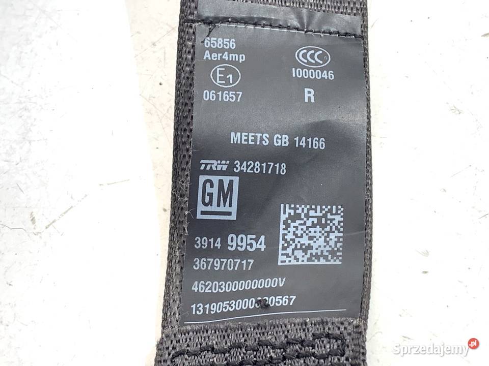 PAS BEZPIECZEŃSTWA PRAWY TYŁ OPEL ASTRA K