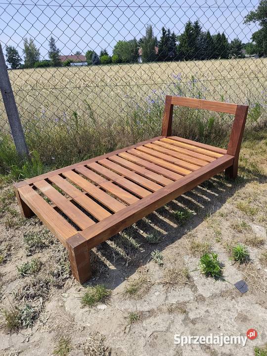 Nowoczesny Leżak Fotel Ogrodowy z Litego Drewna Poddębice