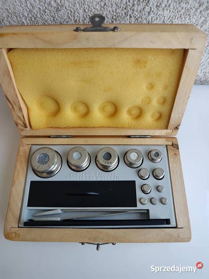 Odważniki ODM500 zestaw wzorców masy 12 sztuk Olecko sprzedam