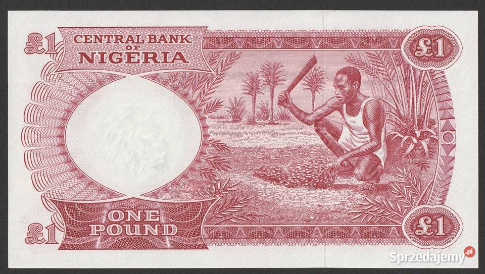 Nigeria 1 funt 1967 stan bankowy UNC Zgierz sprzedam