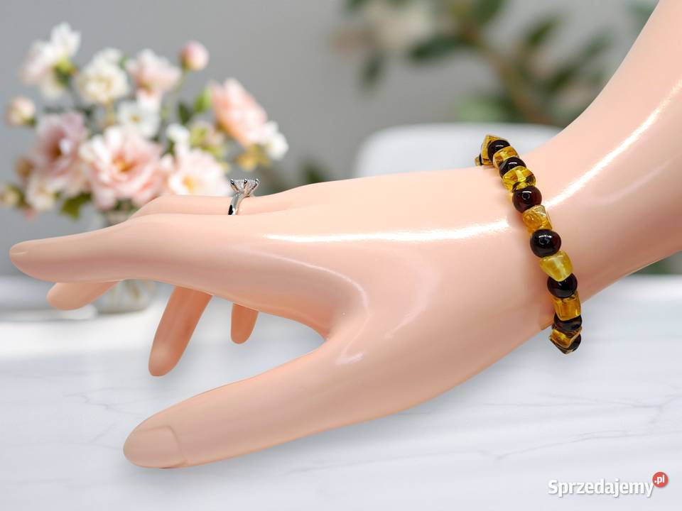 Bransoletka BURSZTYN bałtycki kostka cytryna Warszawa sprzedam