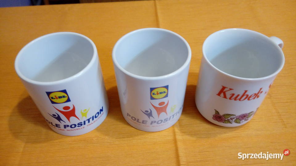 Kubki z uchem porcelanowe śląskie Siemianowice Śląskie