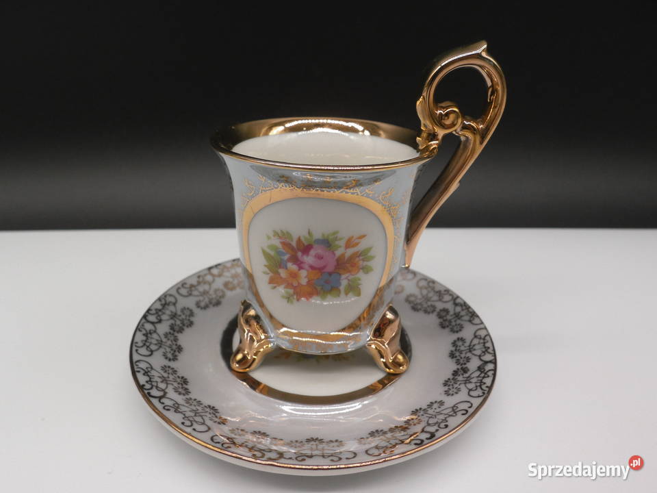 Filiżanka espressomokka na nóżkach Porcelana i szkło Raszków