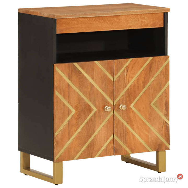 Szafka brązowoczarna 60x335x75 lite drewno mango Warszawa